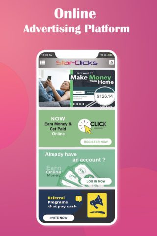 Star Clicks Earn Money Online pour Android