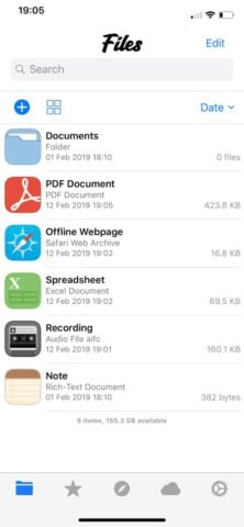 Gerenciador de arquivos para iOS