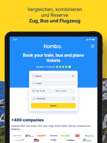 Kombo: Train SNCF, Bus & Avion pour iOS