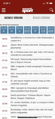 iOS için Nemzeti Sport