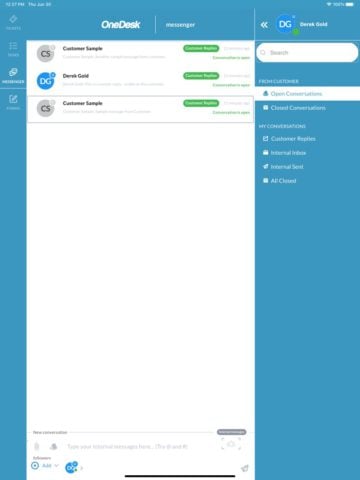 OneDesk cho iOS