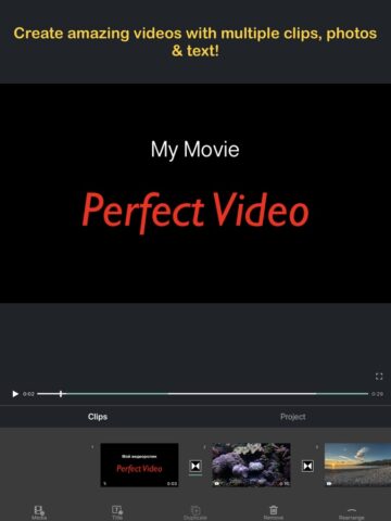 Montage Vidéo : Perfect Video pour iOS