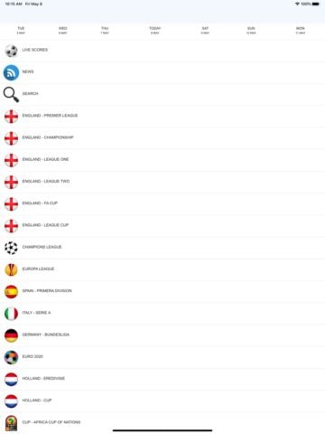 Resultados fútbol en directo para iOS