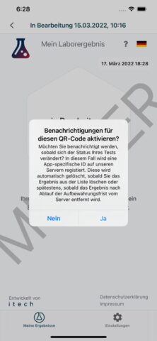 iOS 版 Mein Laborergebnis