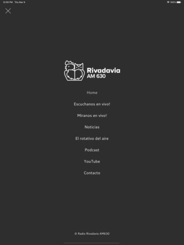 Radio Rivadavia AM630 pour iOS