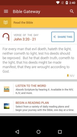 Bible Gateway per Android