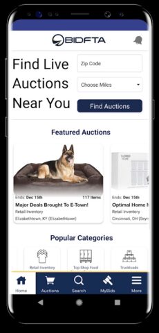 BidFTA для Android — скриншот 1