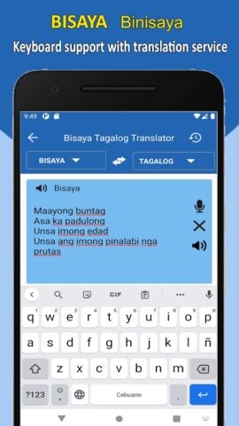 Bisaya to Tagalog Translator per Android