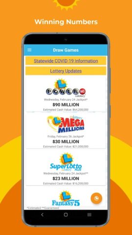 CA Lottery Official App สำหรับ Android