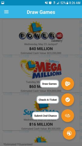 CA Lottery Official App per Android