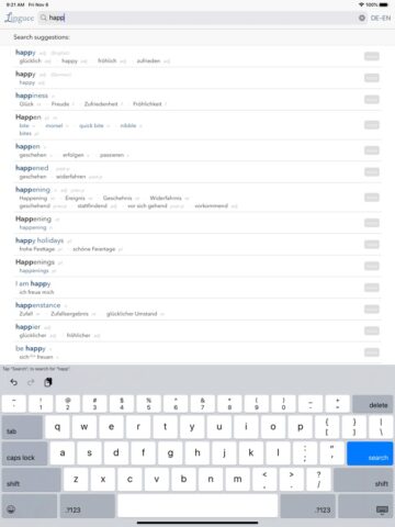Dicionário Linguee para iOS