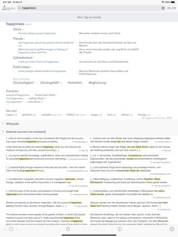 Dictionnaire Linguee pour iOS
