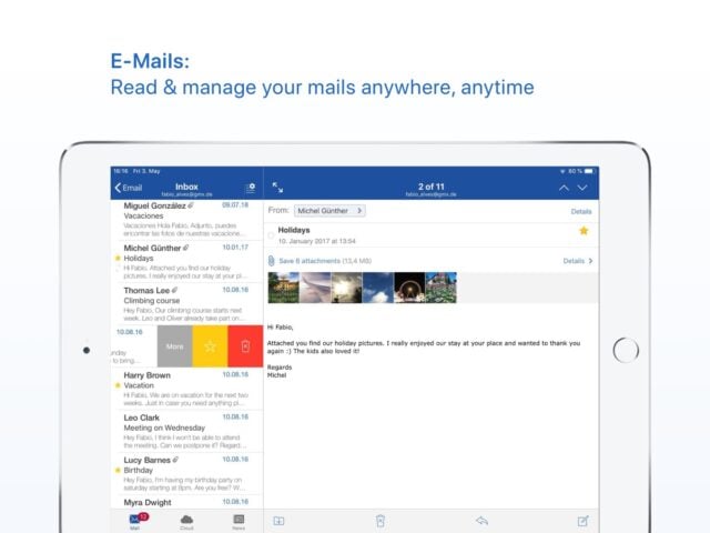 GMX – Mail & Cloud สำหรับ iOS