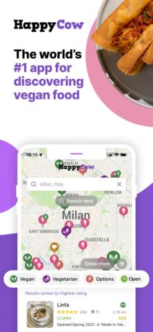 HappyCow – Vegan Food Near You für iOS