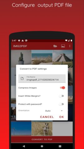 Convertidor de imagen a PDF para Android