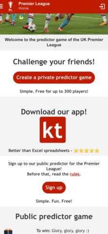Kicktipp สำหรับ iOS