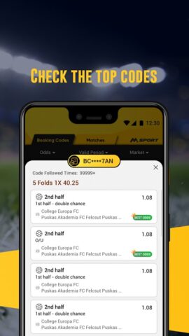Android 版 Sports Betting Code