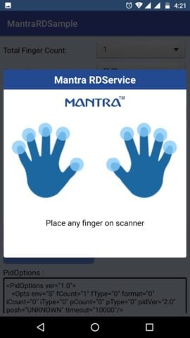 Mantra RD Service für Android
