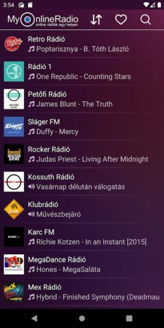 MyOnlineRádió — Magyar Rádiók для Android
