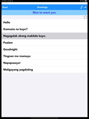 Tagalog to English Translator per iOS