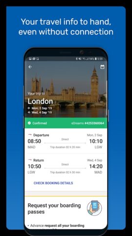 eDreams: Flights, Hotels, Cars สำหรับ Android