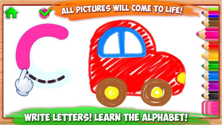 Juegos ABC Pintar niños letras para Android