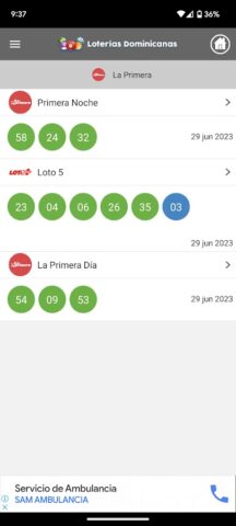 Android용 Loterías Dominicanas
