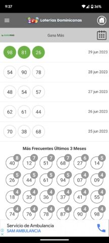 Loterías Dominicanas per Android