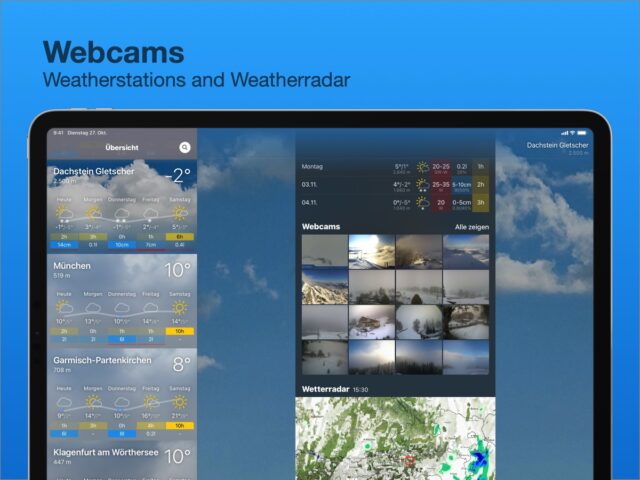 bergfex: weather & rain radar لنظام iOS