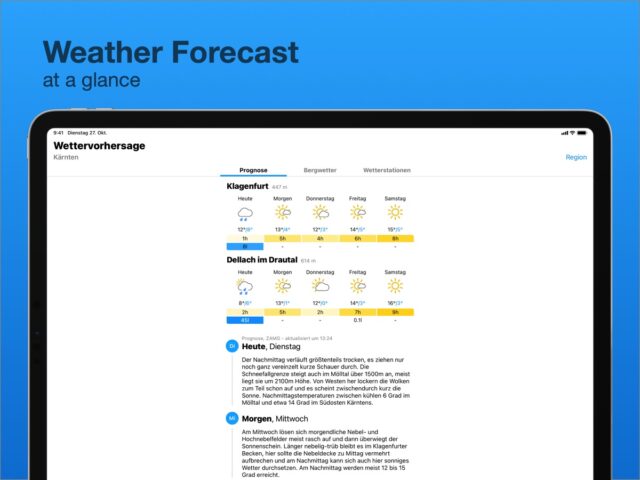 bergfex: weather & rain radar para iOS