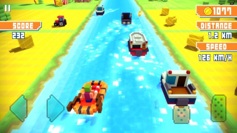 Blocky Highway: Traffic Racing для Android — скриншот 2