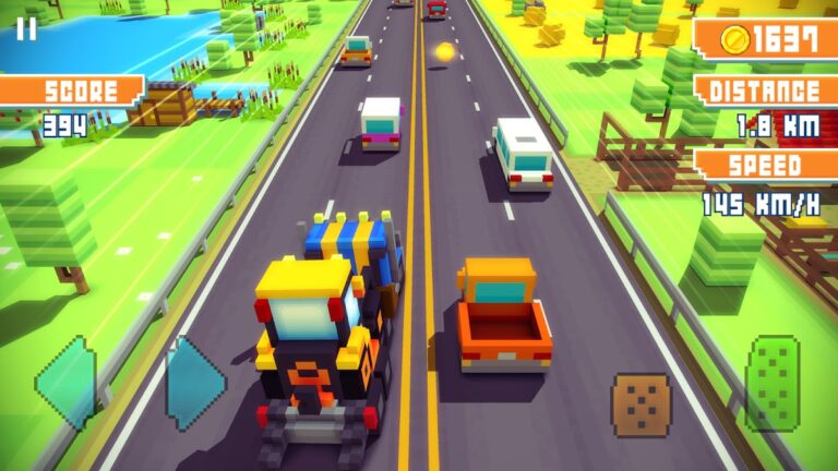 Blocky Highway: Traffic Racing для Android — скриншот 4