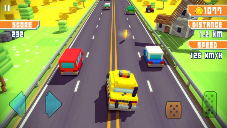 Blocky Highway: Traffic Racing для Android — скриншот 5
