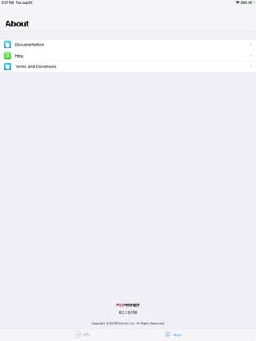 FortiClient VPN cho iOS