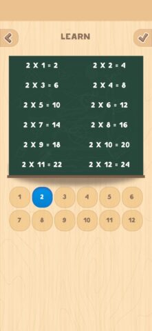 Multiplication table (Math) untuk iOS