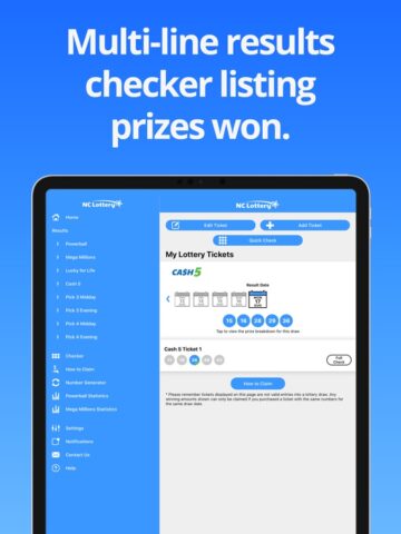 iOS 用 North Carolina Lotto Results