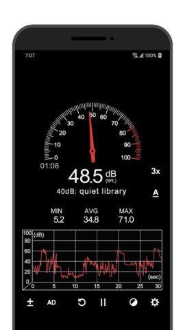 Шумомер (Sound Meter) для Android — скриншот 1
