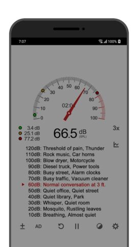 Android 用 騒音測定器 (Sound Meter)