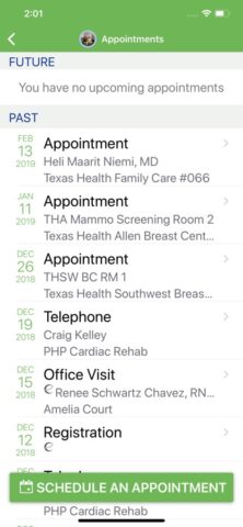 Texas Health MyChart per iOS