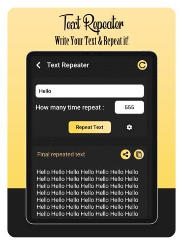 Text wiederholen : Repeat Text für iOS