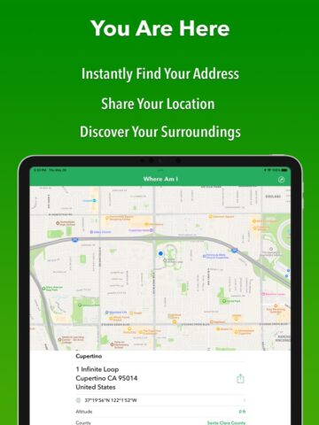 iOS için Where Am I – Find My Address