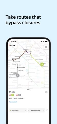 Yandex Metro pour iOS