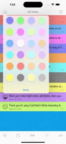 Colored Note لنظام iOS