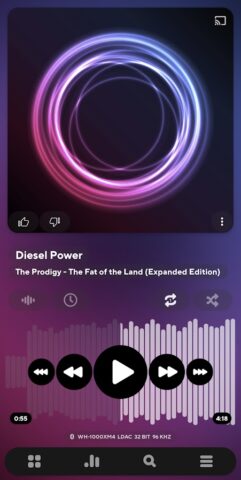 Poweramp для Android — скриншот 1