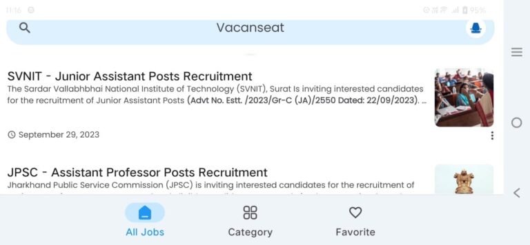 Vacanseat: Govt. Jobs & Exams para Android