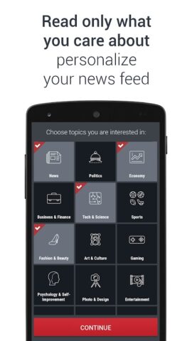 Anews: notícias e blogs para Android