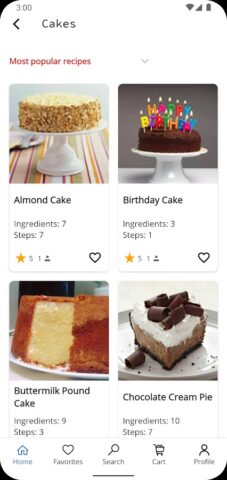 Baking Recipes for Android