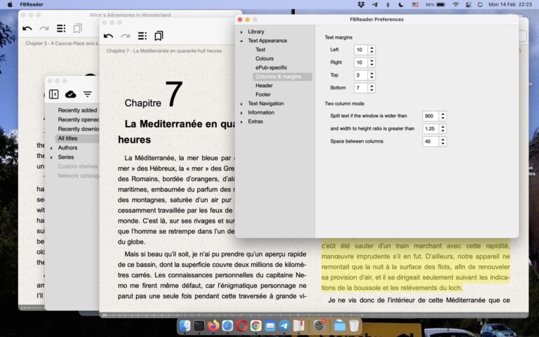 FBReader: ePub and fb2 reader لنظام iOS