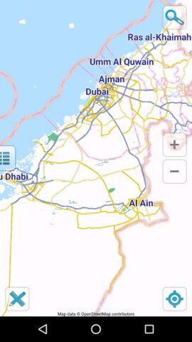 Карта ОАЭ офлайн для Android — скриншот 1
