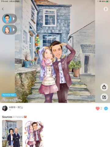 iOS 用 MomentCam Cartoons & Stickers